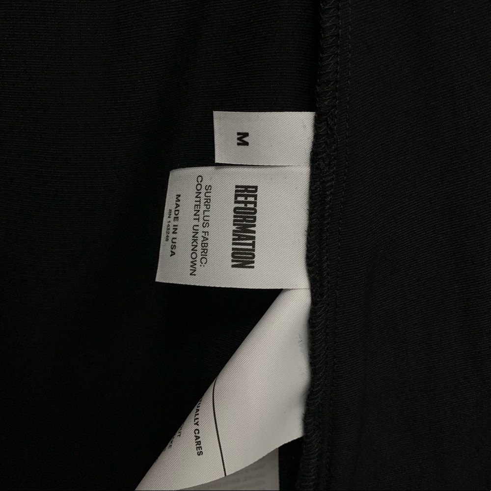 Reformation Black Lindley Velvet Dress - Picture 5 of 5